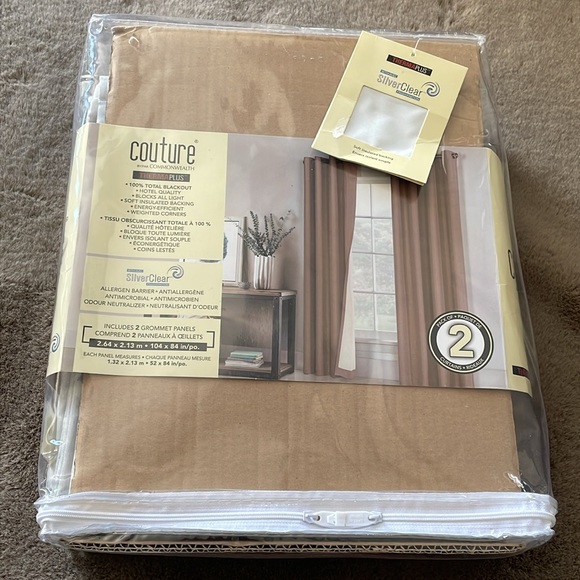 Couture - 2 panels black-out insulated curtains - Picture 5 of 7